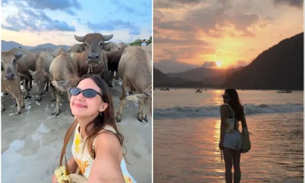 Bella Graceva Liburan Di Pantai Selong Belanak, Tampil Cantik